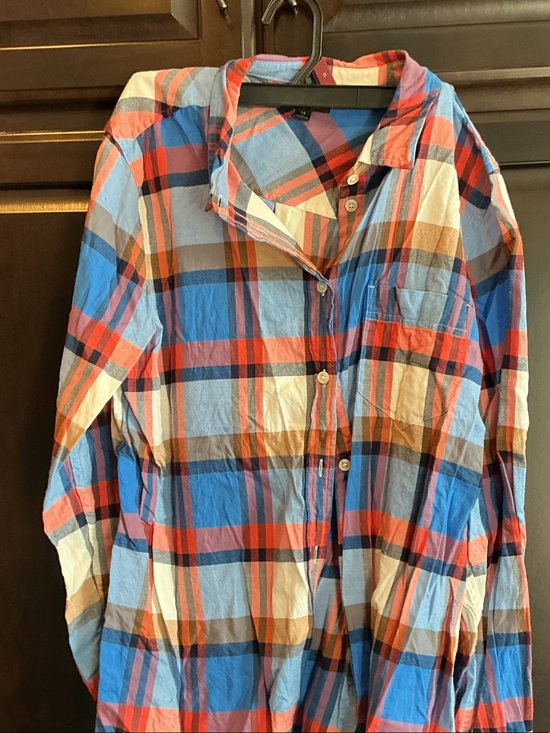 J. Crew Tops - J. Crew Blue Red Plaid Button-Down Shirt